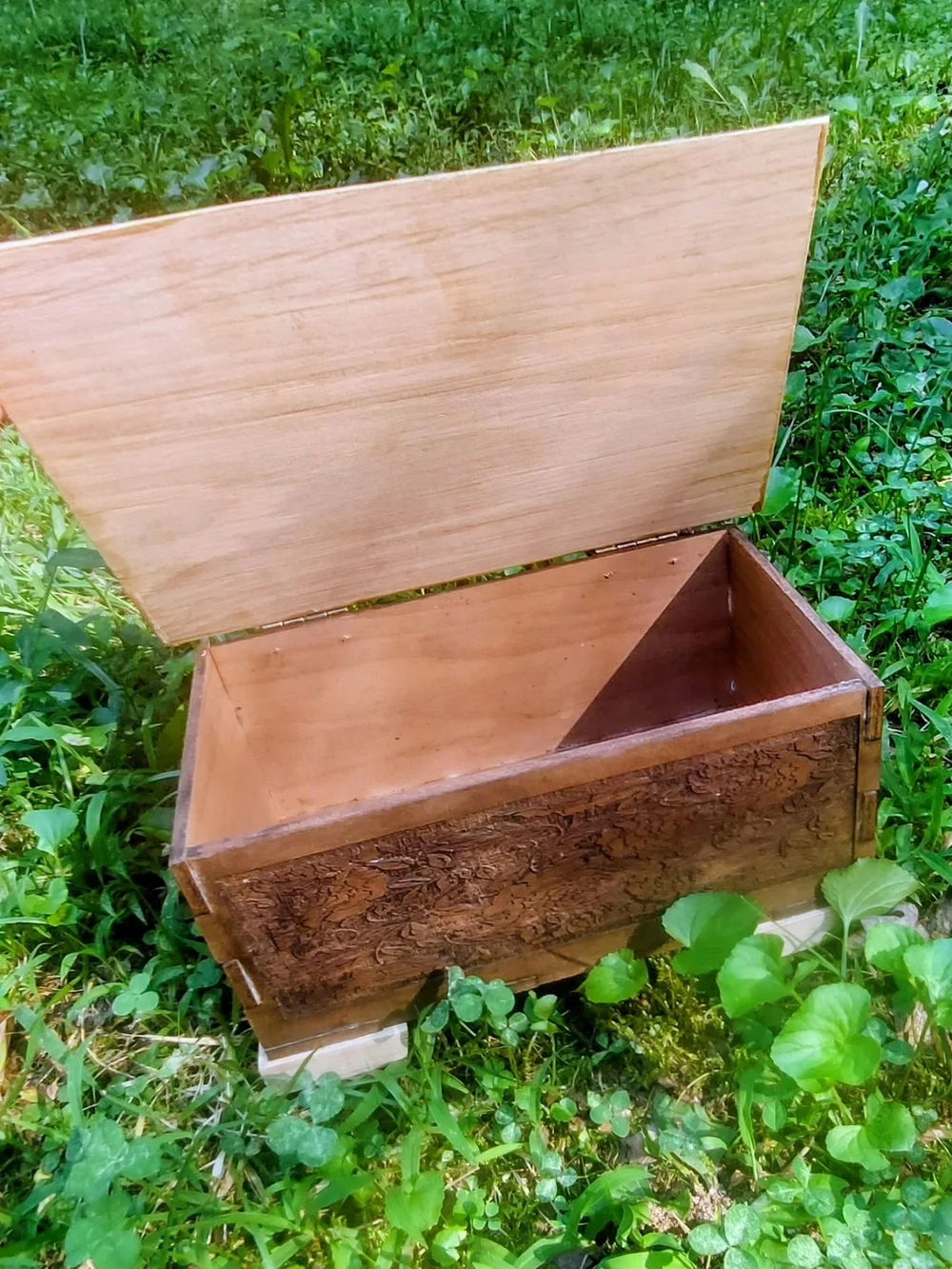 Wooden Keepsake Box with Engraved Heart